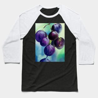 Purple Grapes Baseball T-Shirt